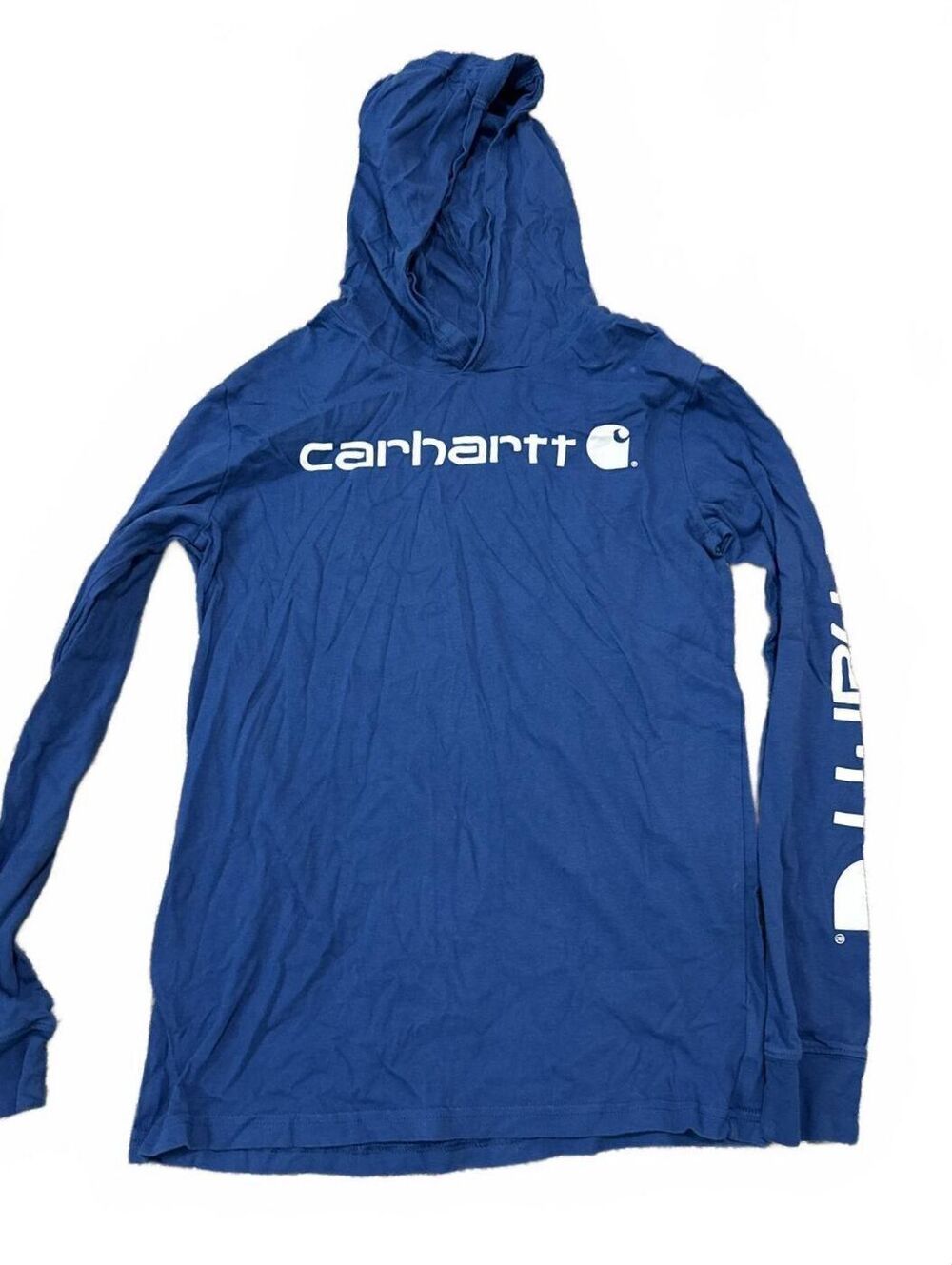 Carhartt Lightweight Blue Long Sleeve Hoodie - Boys Large
